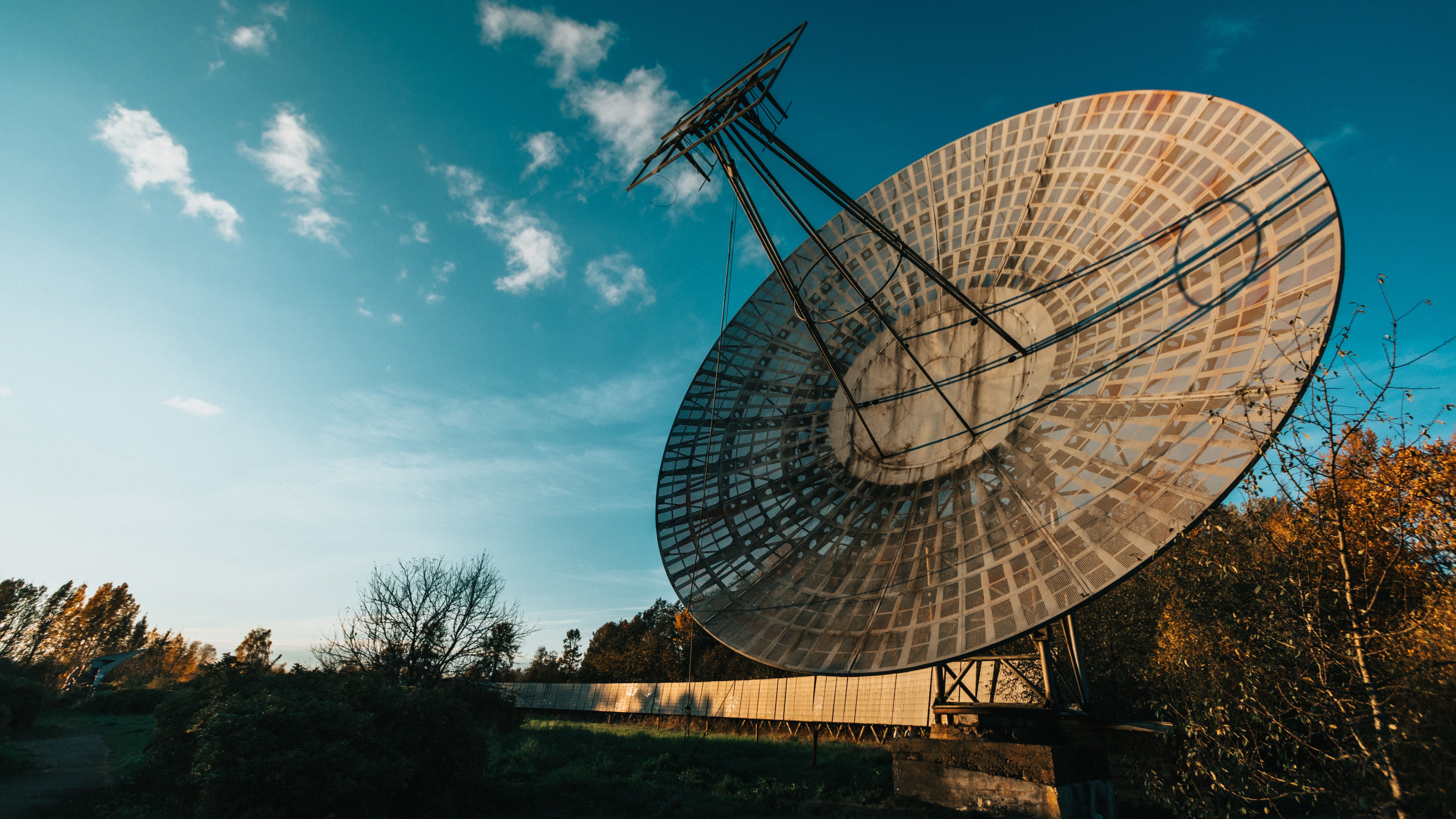 A large radio dish for long-range communications